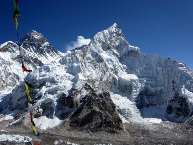 And finally... there's the big one - Mt. Everest - and my favourite on, Nuptse on the right